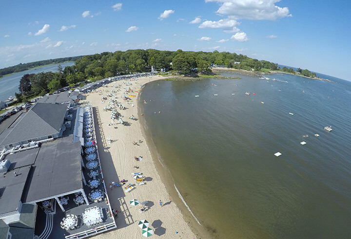 aerial beach view